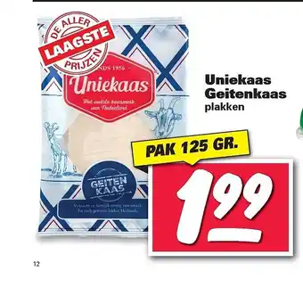 Nettorama Uniekaas geitenkaas aanbieding