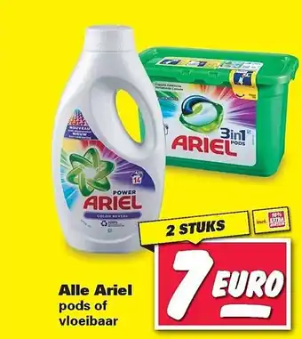 Nettorama Alle ariel pods of vloeibaar aanbieding