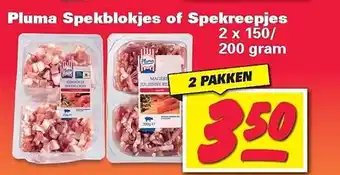 Nettorama Pluma spekblokjes of spekreepjes aanbieding