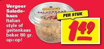 Nettorama Vergeer saladekaas aanbieding