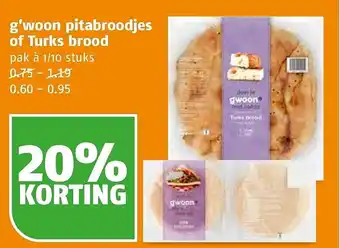 Poiesz G'woon pitabroodjes of turks brood aanbieding