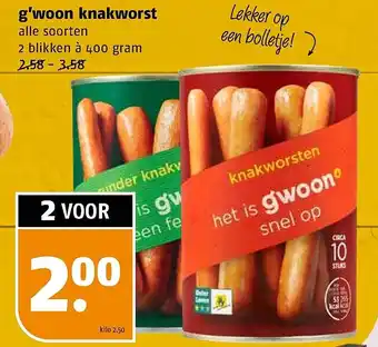 Poiesz G'woon knakworst aanbieding