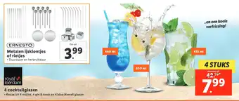 Lidl 4 cocktailglazen aanbieding