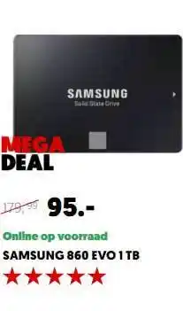 MediaMarkt Samsung 860 EVO 1TB SSD aanbieding