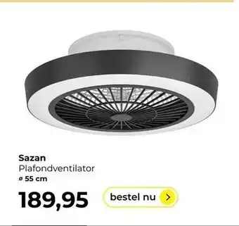 Lampidee Sazan plafondventilator aanbieding