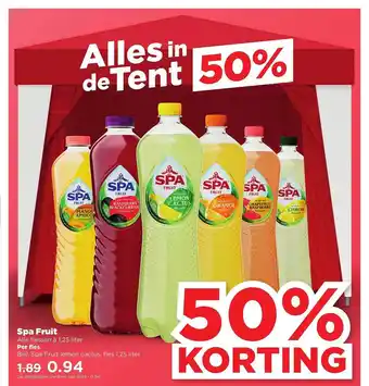 PLUS Spa fruit 50% korting aanbieding