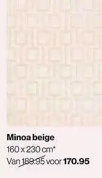 Roobol Minoa beige vloerkleed aanbieding