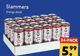 Tanger Markt Slammers Energy Drink aanbieding