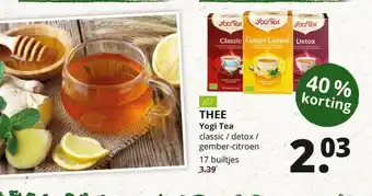 Natuurwinkel Thee Yogi Tea 40% Korting aanbieding