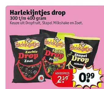 Kruidvat Harlekijntjes drop aanbieding