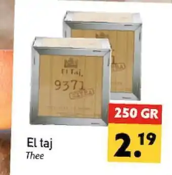 Tanger Markt El Taj Thee 250 gr. aanbieding