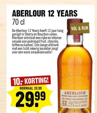 Dirck 3 Aberlour 12 Years 10.- Korting aanbieding