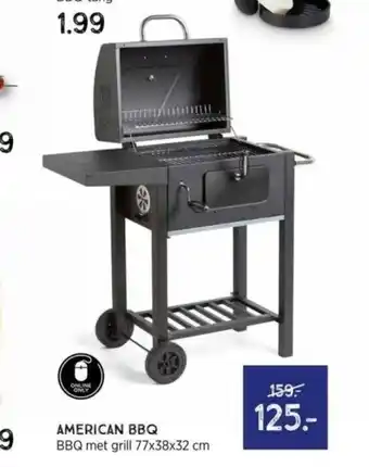 Xenos American BBQ met grill 77 x 38 x 32 cm aanbieding