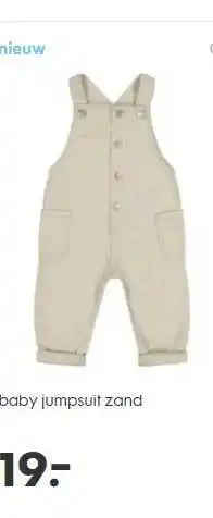 HEMA Baby Jumpsuit Zand aanbieding