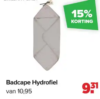 Baby-Dump Badcape Hydrofiel aanbieding