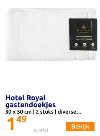 Action Hotel Royal Gastendoekjes 30*50 cm aanbieding