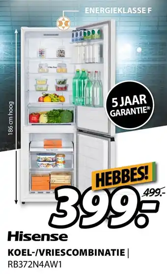 Expert Hisense Koel-/Vriescombinatie | RB372N4AW1 aanbieding