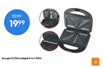 Blokker Bourgini 12.7013 multigrill 3-in-1 750w aanbieding