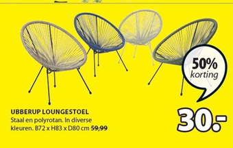 Jysk Ubberup loungestoel aanbieding