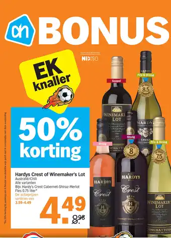 Albert Heijn Hardys Crest of Winemaker's Lot aanbieding