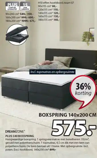 Jysk Dreamzone* plus c40 boxspring aanbieding