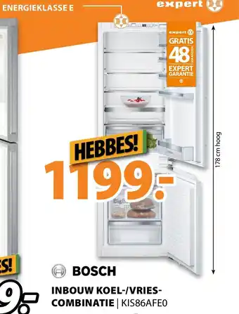 Expert Bosch Inbouw Koel-/vriescombinatie | KIS86AFEO aanbieding