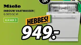 Expert Miele Inbouw vaatwasser | G 5073 SC VI aanbieding