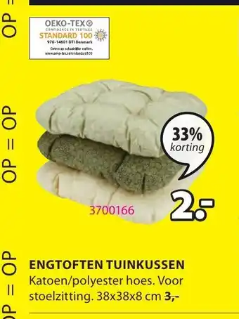 Jysk Engtoften Tuinkussen 38 x 38 x 8 cm aanbieding