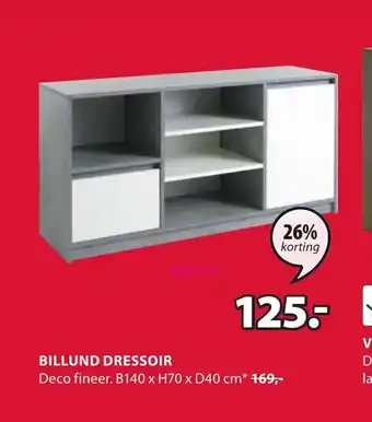 Jysk Billund Dressoir B140 x H70 x D40 cm aanbieding