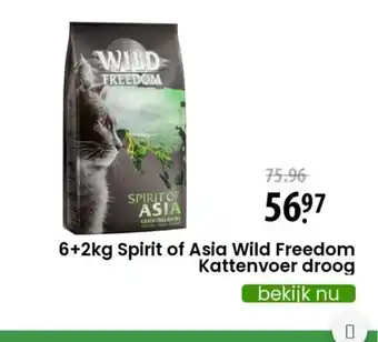 Zooplus Spirit of Asia Wild Freedom 6+2 kg aanbieding