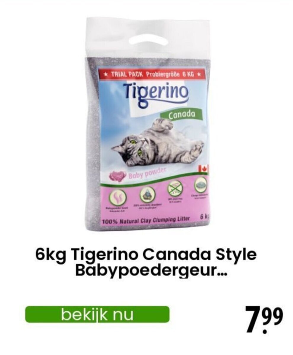 6 Kg Tigerino Canada Style Babypoedergeur... aanbieding bij Zooplus