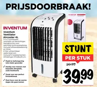 Vomar Voordeelmarkt Inventum Ventilator Aircooler 4L aanbieding