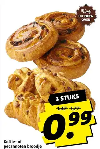 Boni Koffie- of pecannoten broodje aanbieding