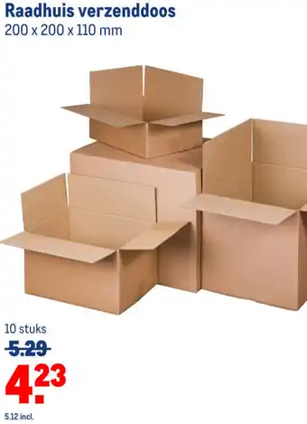 Makro Raadhuis verzenddoos 200x200x110 mm aanbieding