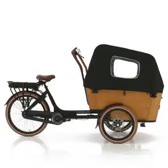 Halfords Vogue elektrische bakfiets carry 3 zwart/zwart 468 watt zwart aanbieding