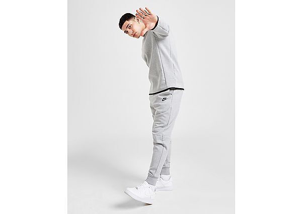 Nike tech fleece joggingboek heren - dark grey heather/black - heren  aanbieding bij JD Sports