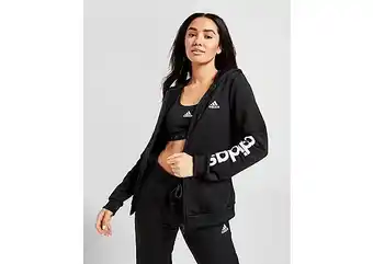 JD Sports Adidas adidas linear french terry trainingspak dames - black / white - dames aanbieding