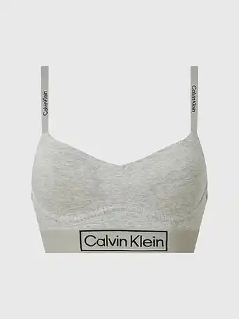 The Little Green Bag Calvin klein tops light lined bralette grijs aanbieding