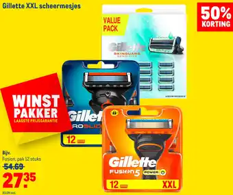 Makro Gillette XXL scheermesjes 12 stuks aanbieding