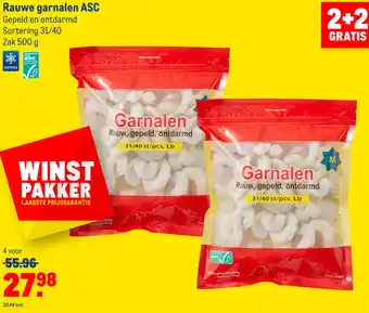 Makro Rauwe garnalen Asc 500g aanbieding