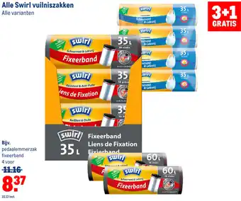 Makro Alle Swirl vuilniszakken aanbieding