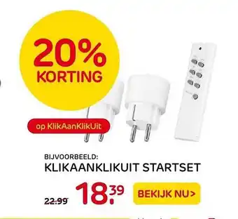 Praxis Klikaanklikuit startset 20% korting aanbieding