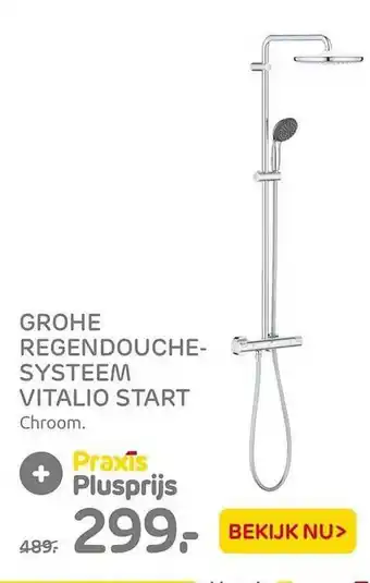 Praxis Grohe regendouchesysteem vitalio start aanbieding