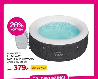 Praxis Bestway lay-z-spa havana 28% korting aanbieding