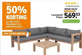 GAMMA Loungeset frejus tot 50% korting aanbieding