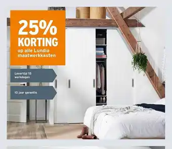 GAMMA Op alle lundia maatwerkkasten 25% korting aanbieding