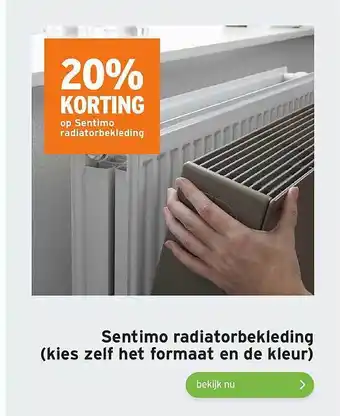 GAMMA Sentimo radiatorbekleding (kies zelf het formaat en de kleur) 20% korting aanbieding