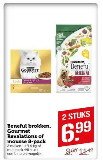 CoopCompact Purina beneful brokken, gourmet revalations of mousse 8-pack aanbieding