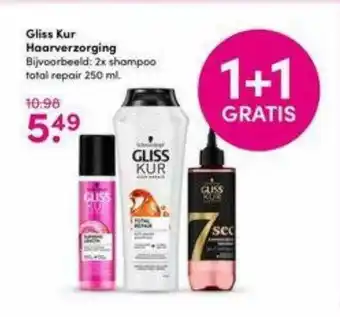 Drogisterij Visser Gliss kur haarverzorging 1+1 gratis aanbieding