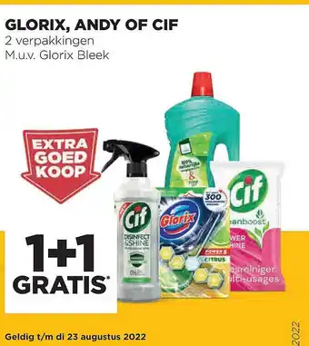 Jumbo Glorix, andy of cif 1+1 gratis aanbieding